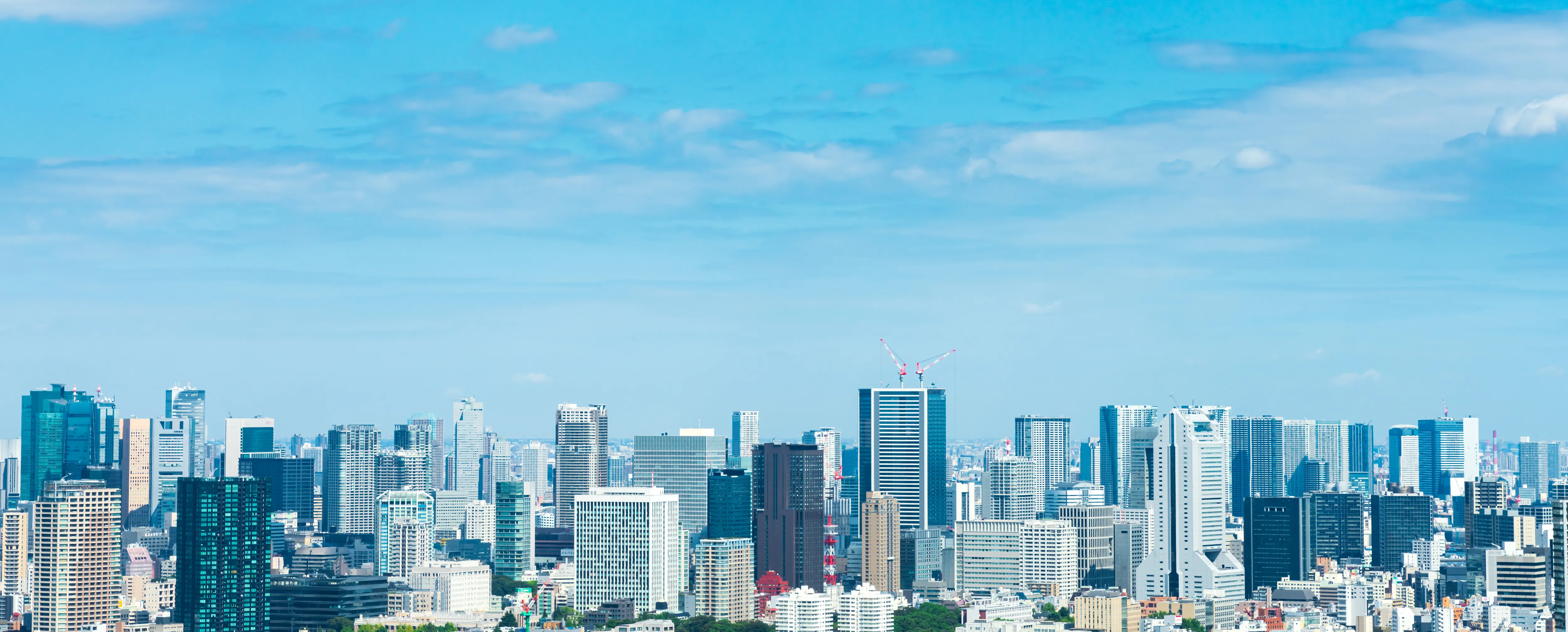 Modern city skyscrapers